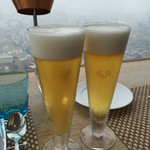 ラ・ソラシド フードリレーションレストラン - 生ビールはアサヒスーパードライ。