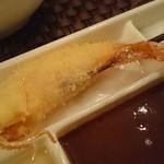 ワインと串揚げ こぱん - 天使の海老の姿揚げ。