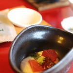 望洋樓 - 朝食：マグロの山掛け