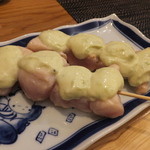 味亭 風花 - ササミ（レア）串焼（わさびマヨ）