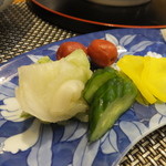 味亭 風花 - 漬物盛り合わせ