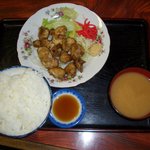 男の厨房 - 皮モツ定食（大盛)