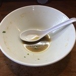 麺屋 菜花奈 - ど煮干し拉麺:完食