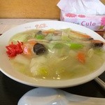 味の店　こだま食堂 - あんかけやきそばハーフ350円