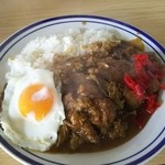 お食事処 たかぎ - 目玉焼きと福神漬も