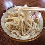 手のべうどん しらいし - 新ごぼうのかき揚げうどん(手延べ)