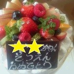 シェ フジモト - お祝いはスペシャルショートケーキで♪