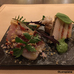 カーサ・デル・チーボ - アンティパストミスト (lasciata)気仙沼産のメカジキに珍しい沖穴子のテリーヌ