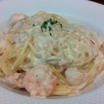 ヴィア トスカネッラ - スパゲッティ 小エビとツナのクリームソース（2016.2）