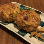 居酒屋 いちひろ - ふきのとう味噌の焼きおにぎり。こういう季節物をいただけるって、むちゃくちゃ幸せ❤︎