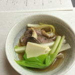 鴨正 - 鴨しゃぶ１杯目！