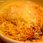 梨の花 - まぜそば 麺一玉半 (680円)