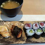 鮨長 - 穴子2種とあら汁(o^^o)お魚ごろごろ美味しかったです。