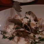 オステリア ブッコ - ホワイトアスパラとアサリのマスタードソース