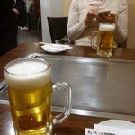 鉄板焼神戸Fuji - 生で乾杯！