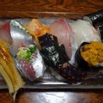 大和田鮨 - ◆主人は「地魚握り（3240円）を。にぎり8貫と細巻き1/2が付きます。