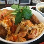 極楽うどん Ah-麺 - カキフライとじ丼セット