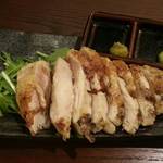 Sumibiyaki Shokudou Koganeya - 大山鶏醤油漬け刺身ステーキ（780円）