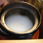 京都岡崎 いく田 - ごはんが炊き上がりました。