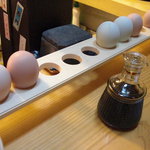 京都岡崎 いく田 - 近江軍鶏と名古屋コーチンの卵を選びました