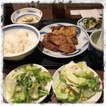 ねぎし - 三種盛り、チョレギサラダ、シーザーサラダ