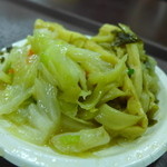 老牌張豬腳飯 - 高麗菜と筍絲(TWD40)