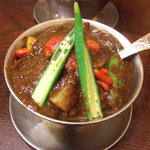 トマト - 海老カレー(1780円)+季節の野菜入り(380円)