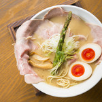 Chicken super thick flavored egg & chashu plus