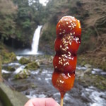 丸岩安藤わさび店 - わさび醤油串だんご　1本　130円　(2016.3)