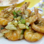 大頭龍蚵仔煎 - エビ揚げ（200元）