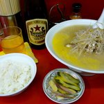 天竜 - 塩バター一枚載せ半ライス赤星追加