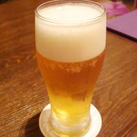 中国飯店 紫玉蘭 - プレミアム生ビール。って、メニューにあったけどプレミアムモルツじゃなさそう。Asahiの熟撰かな？