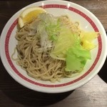 らあめん 広 - チャーシュー広島つけ麺の麺（中もり）（チャーシューは別皿）