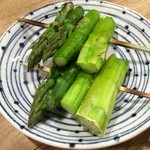 もつ焼き ねぎぼうず - H28.03.24 アスパラ串