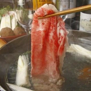 Long-established Kuroge Wagyu beef shabu-shabu shabu