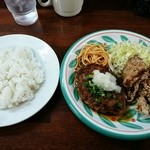 街のハンバーグ屋さん - 和風ハンバーグ&塩こうじ唐揚定食600円