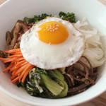 Bibimbap with plenty of vegetables