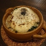 チョコン - 自家製ベーコンと半熟卵のカルボナーラココット