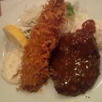 Kicchinjiro - エビフライ+ハンバーグ+
                      ポテトサラダ
