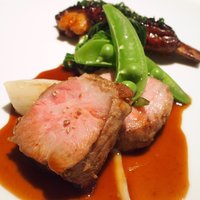 FURUYA　augastronome - ランチコース 4320円 のイベリコ豚 肩のロースト スペアリブ 有機温野菜
