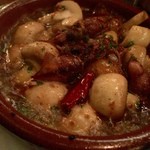 baru Publo - H28.03.25 ホタテイカとマッシュルームのアヒージョ