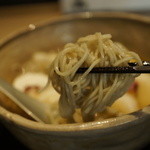 つきじ 文化人 - 今日のそば：鹿児島県肝属産鹿屋の在来種