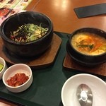 シジャン - ダッカルビ石焼ビピンパと豆腐チゲセット1180円