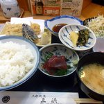三浜 - 穴子と鮪なかおち定食