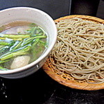 季節のおすすめ蕎麦「大山鶏とせりの白だし蕎麦」(2016.Mar)