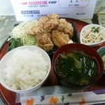 まんぷく処たぬき - から揚げ定食　700円