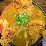 極楽うどん Ah-麺 -   鶏天カレー中盛り930円