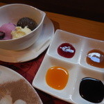 神戸北野レストラン シュエット ラパン - Fresh Fruit&Fruit1/2 ワッフル・オ・フリュイ 950円