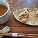 そばの里深萱ふ～ど - そばのおからとそばせんべい（2016.3撮影）