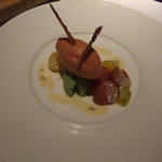 レストラン オルフェ - 【選択】“カプレーゼ”バジルとチーズ、トマトのアイス　トマトのコンポートを添えて